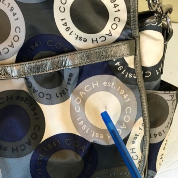 Coach Alexandr Snaphead Satin Leather Messenger Diaper Crossbody Laptop Bag Baby - Picture 10 of 16